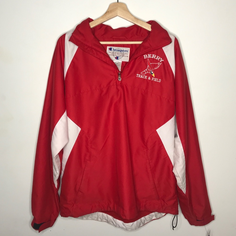 RED CHAMPION TRACK JACKET